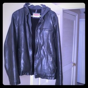 Levi's Hooded Leather Jacket